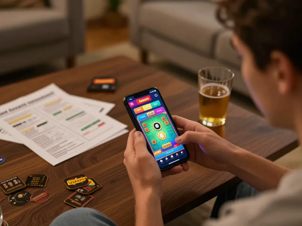 Engaging with the Sunwin app for smart mobile gaming in a cozy living room