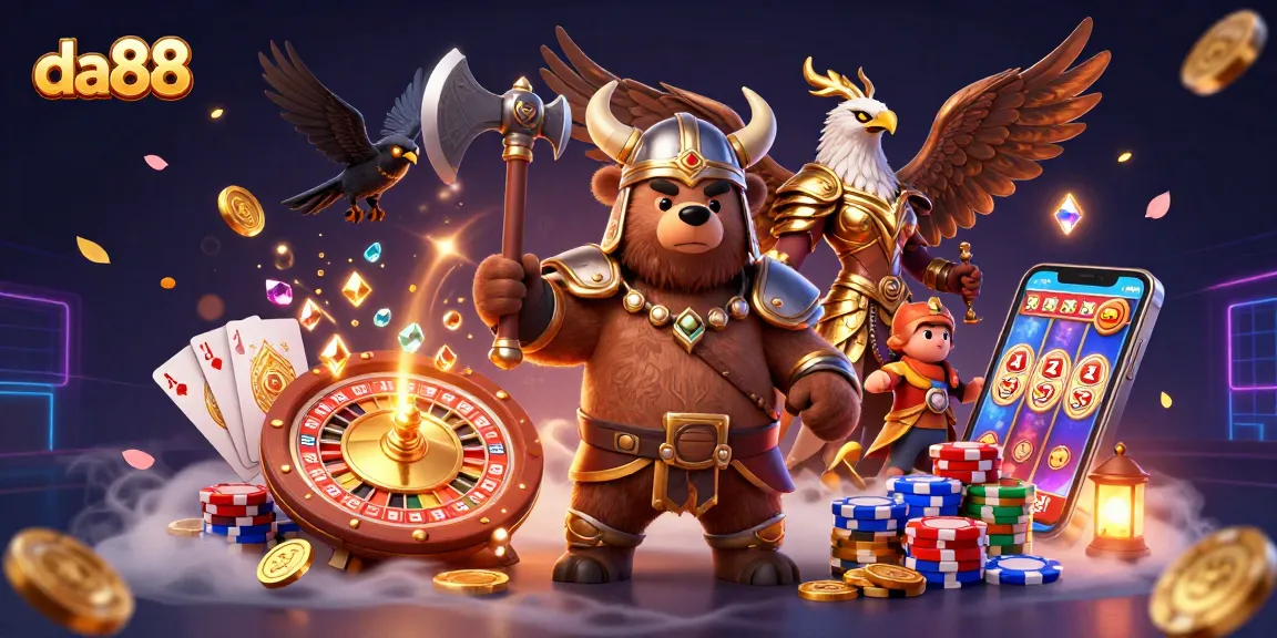 Spin winning reels and collect treasures with da88 in an epic 3D casino adventure.