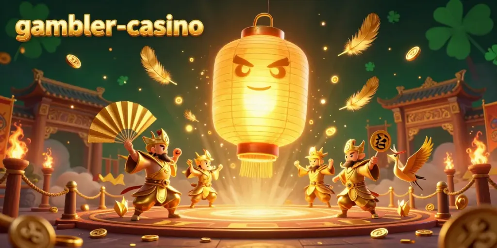 Upplev nöjet med gambler-casino i denna fantastiska 3D-kasinobild med gyllene detaljer.