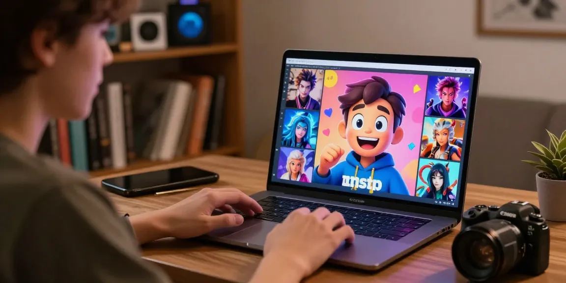 User engaging with an nsfw chat bot in a cozy virtual room, showcasing vibrant AI interactions.