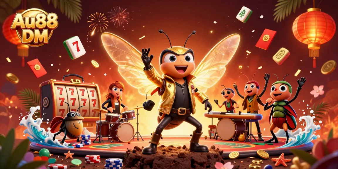 Experience the exciting world of Au88 DM with vibrant 3D characters and casino elements.