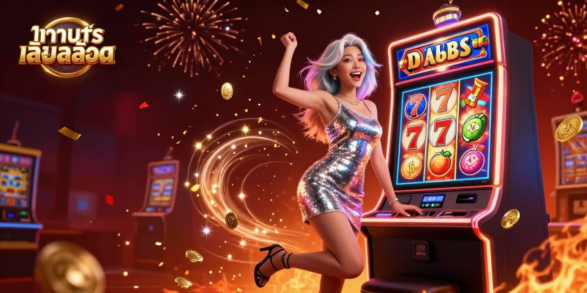 Play exciting ทดลองเล่นสล็อต and celebrate wins with vibrant visuals and casino elements.