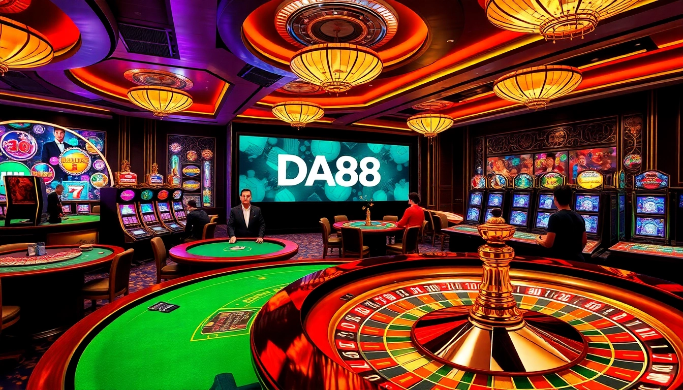 Experience the thrill at DA88 casino with engaging poker gameplay and luxurious gaming atmosphere.