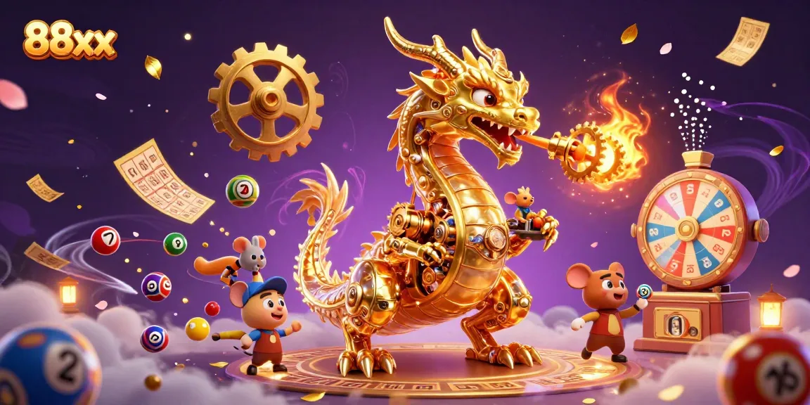 Experience thrilling gameplay with 88xx in a vibrant casino scene featuring a golden dragon and dynamic elements.