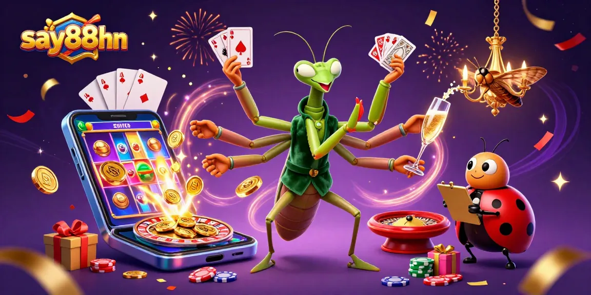 Experience the thrill of gaming with say88hn as a mantis card sharp and ladybug pit boss create casino magic.
