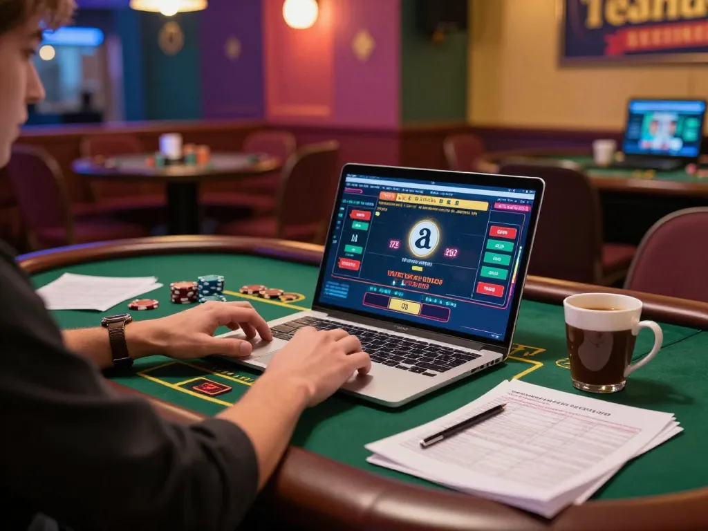 Player enjoying live dealer games on ta88 while managing bankroll strategies.