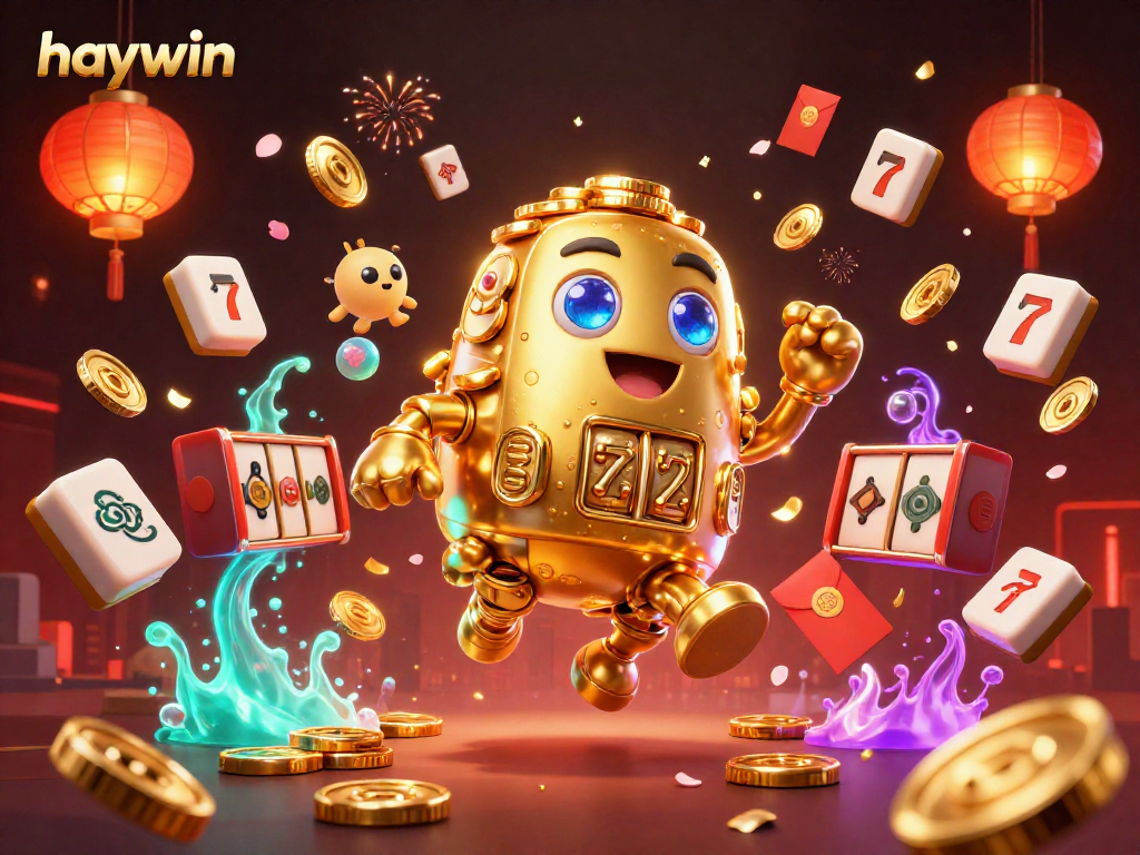 Engage in thrilling gameplay with Haywin's vibrant 3D casino adventure featuring dynamic slot animations.